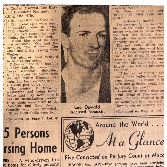 Vintage Newspaper Kennedy Funeral Set Nov 24,1963 Collectable - Picture 6 of 7